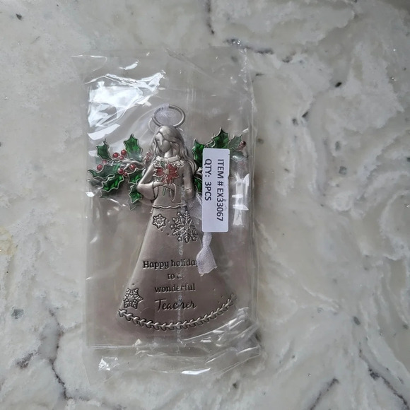 Ganz  Happy Holidays To A Wonderful Teacher Angel Ornament - Picture 7 of 8
